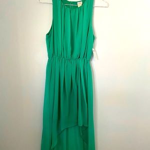 NWT High Low Green Dress